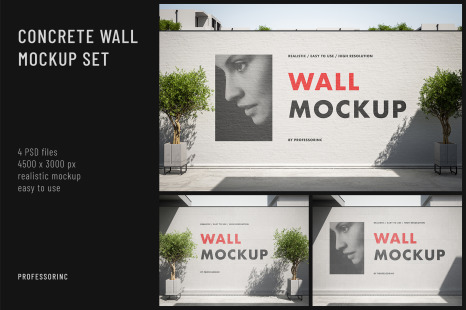 Concrete Wall Mockup Set