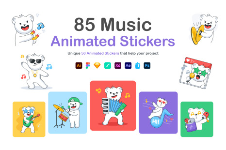 Animated Music Stickers