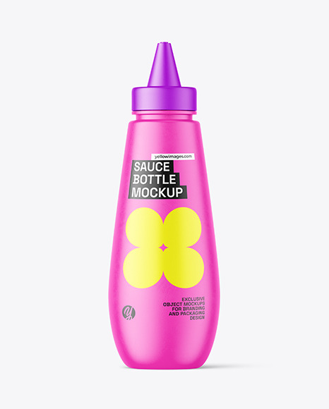 Matte Sauce Bottle Mockup