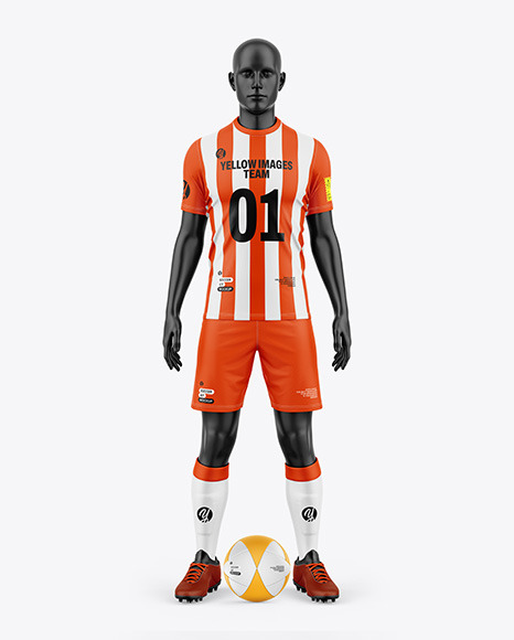 Soccer Kit w/ Mannequin Mockup - Front View