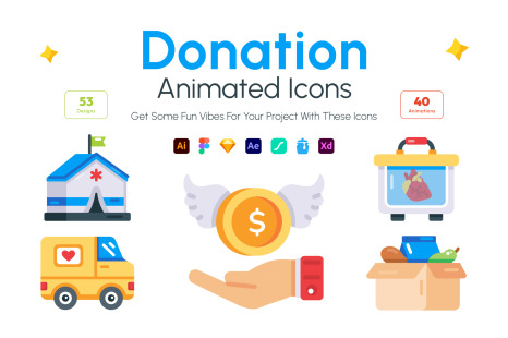 Animated Donation Icon Set