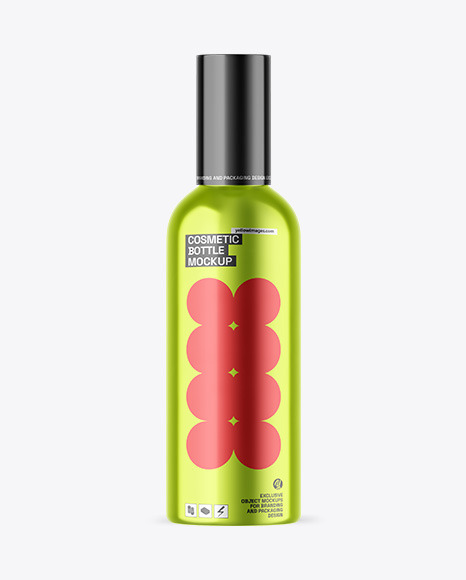 Metallic Cosmetic Bottle Mockup
