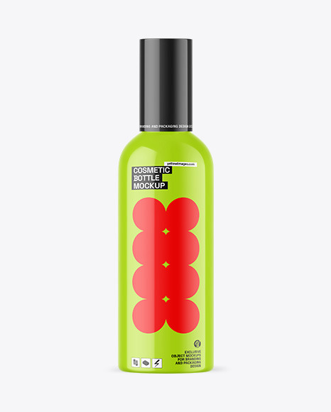 Glossy Cosmetic Bottle Mockup