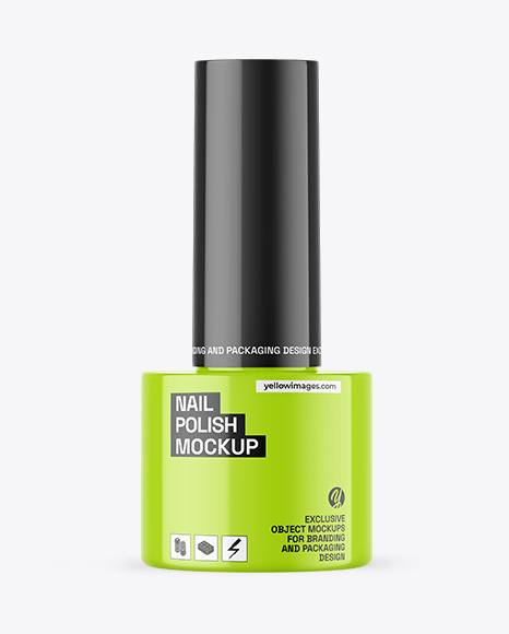 Glossy Nail Polish Bottle Mockup