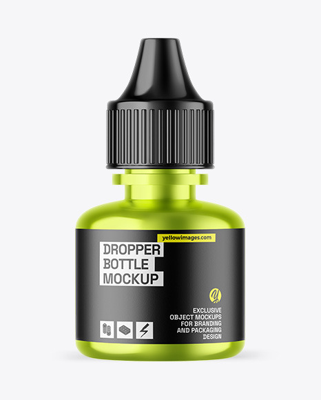 Metallic Dropper Bottle Mockup