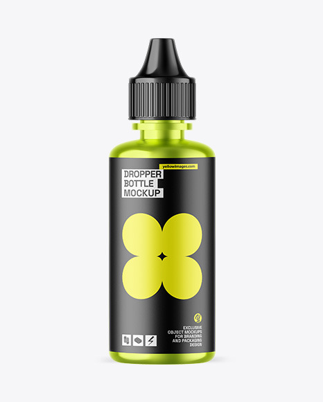 Metallic Dropper Bottle Mockup