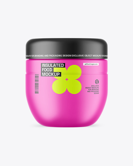 Matte Insulated Food Jar Mockup