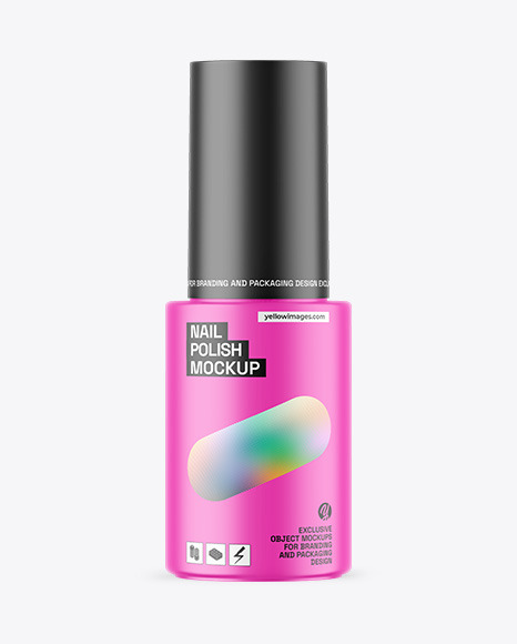 Matte Nail Polish Bottle Mockup