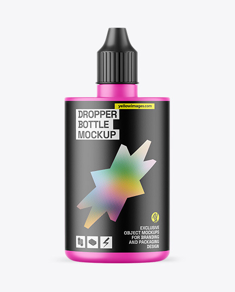 Matte Dropper Bottle Mockup