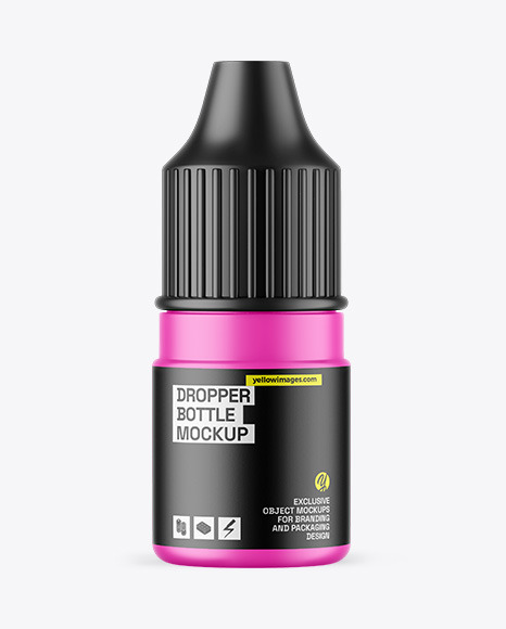 Matte Dropper Bottle Mockup