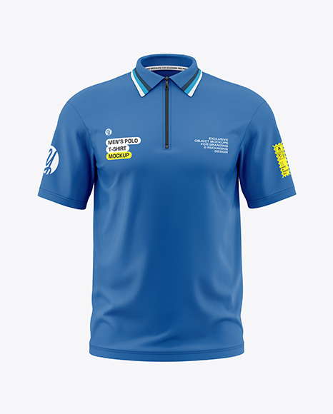 Men&#039;s Polo T-Shirt Mockup - Front View