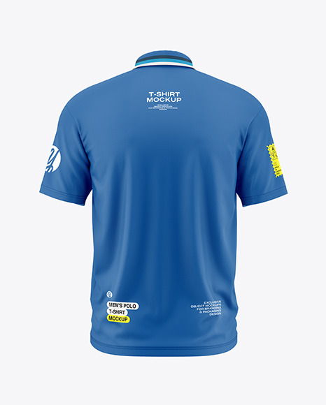 Men&#039;s Polo T-Shirt Mockup - Back View