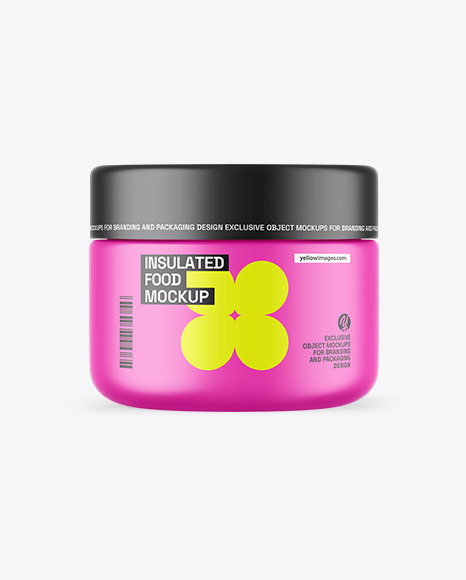 Matte Insulated Food Jar Mockup