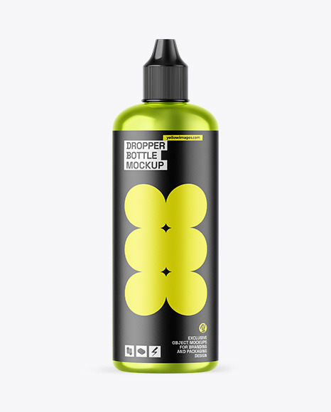 Metallic Dropper Bottle Mockup