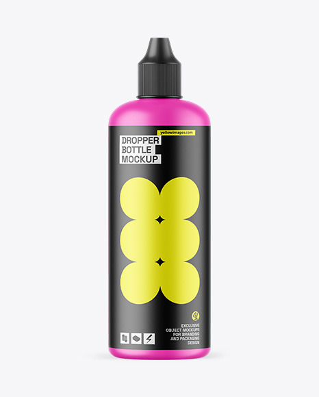 Matte Dropper Bottle Mockup