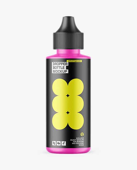 Matte Dropper Bottle Mockup