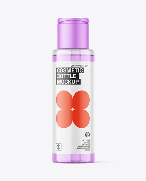 Clear Cosmetic Bottle Mockup