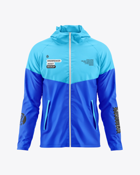 Men’s Full Zip Running Jacket Mockup