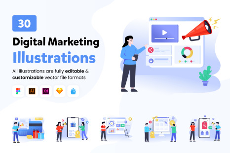 Digital Marketing Illustrations