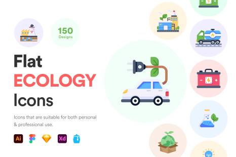 Flat Ecology Icons