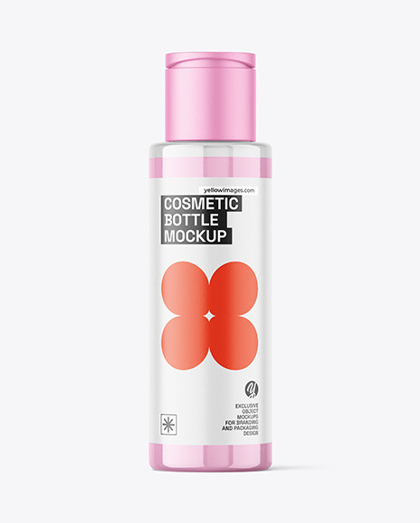 Clear Cosmetic Bottle Mockup