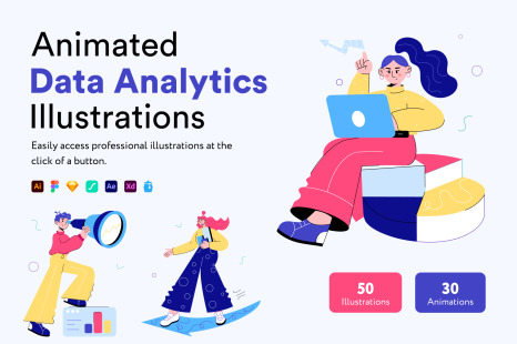 Animated Data Analytics Illustration