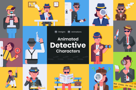 Animated Detective Characters