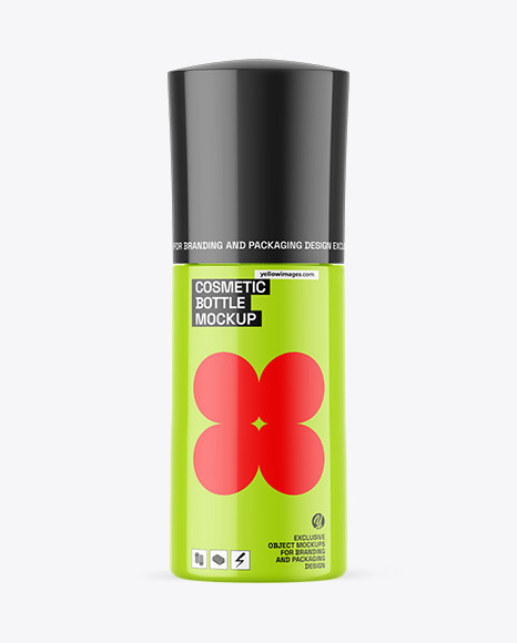 Glossy Cosmetic Bottle Mockup