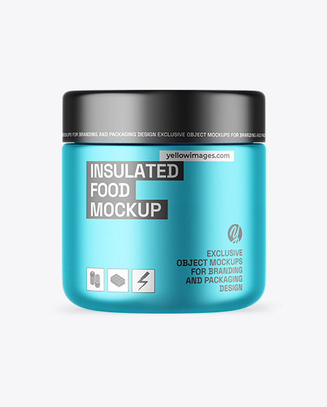 Matte Metallic Insulated Food Jar Mockup