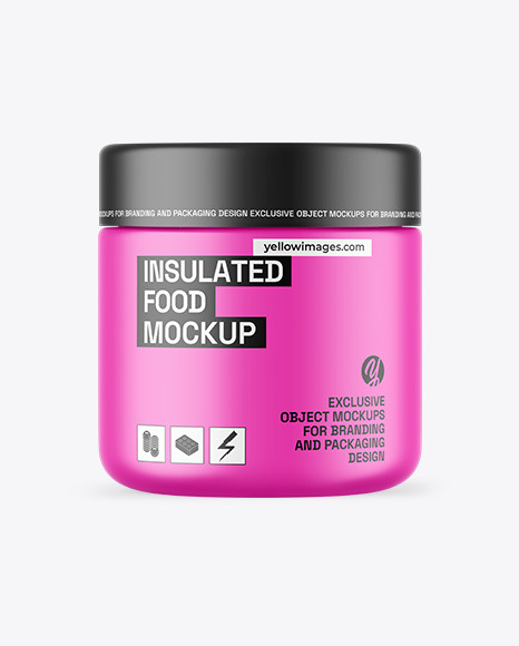 Matte Insulated Food Jar Mockup