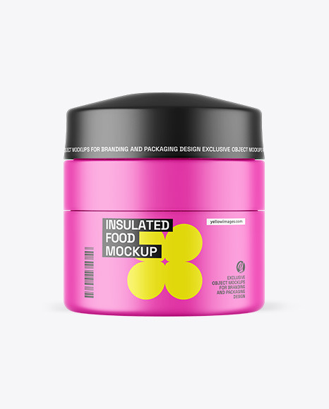 Matte Insulated Food Jar Mockup