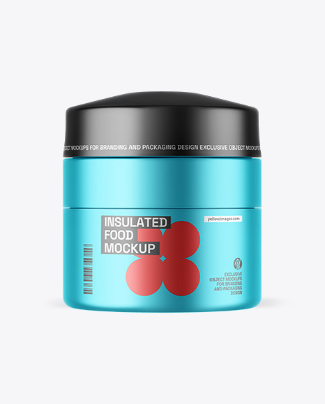 Matte Metallic Insulated Food Jar Mockup