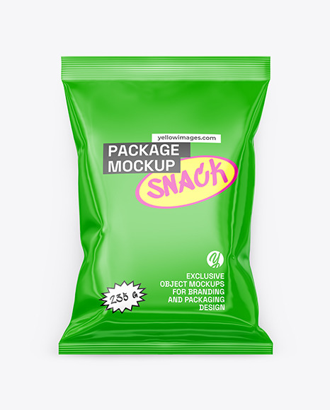 Glossy Snack Package Mockup