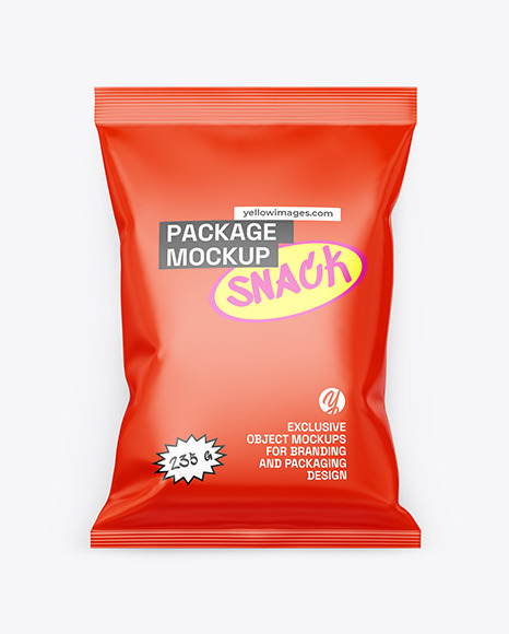 Matte Snack Package Mockup