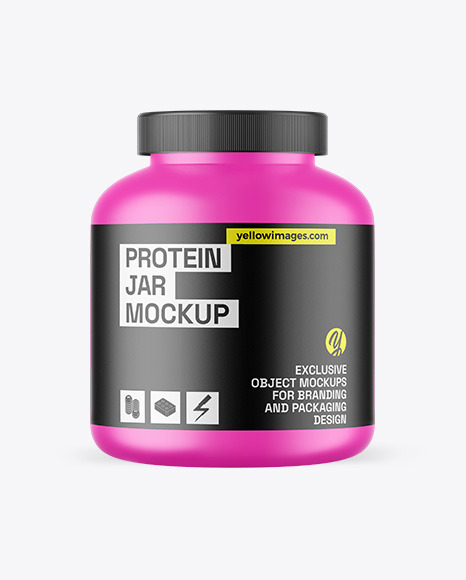 Matte Protein Jar Mockup