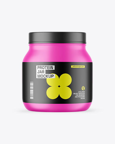 Matte Protein Jar Mockup