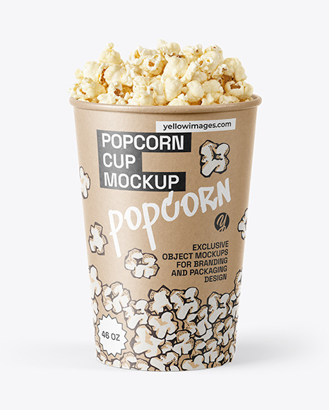 46 oz Kraft Popcorn Cup Mockup