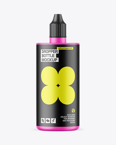 Matte Dropper Bottle Mockup