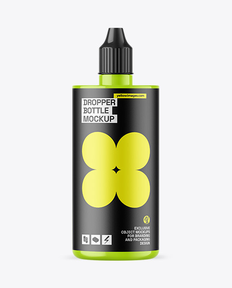 Glossy Dropper Bottle Mockup