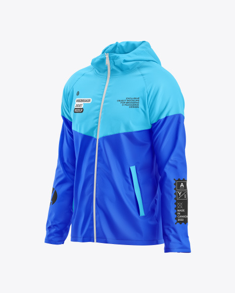 Men’s Full Zip Running Jacket Mockup