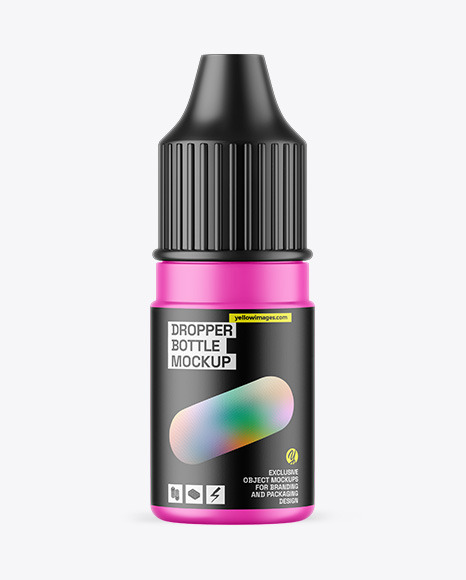 Matte Dropper Bottle Mockup