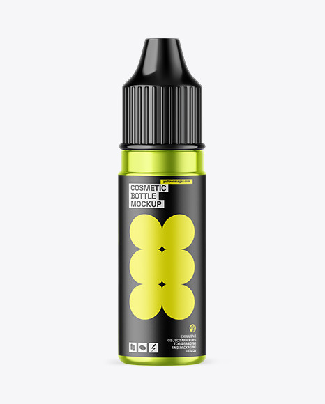 Metallic Dropper Bottle Mockup