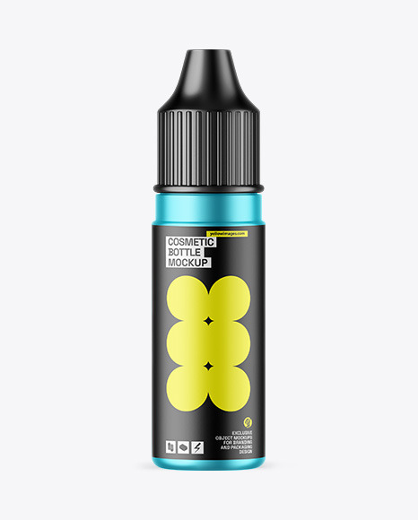 Matte Metallic Dropper Bottle Mockup
