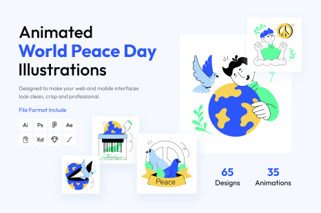 World Peace Day Mini Illustrations