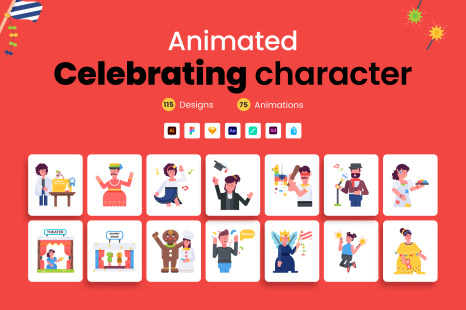 Animated People Celebrating