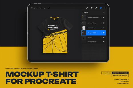7 Mockups Classic Unisex T-Shirt  for Procreate