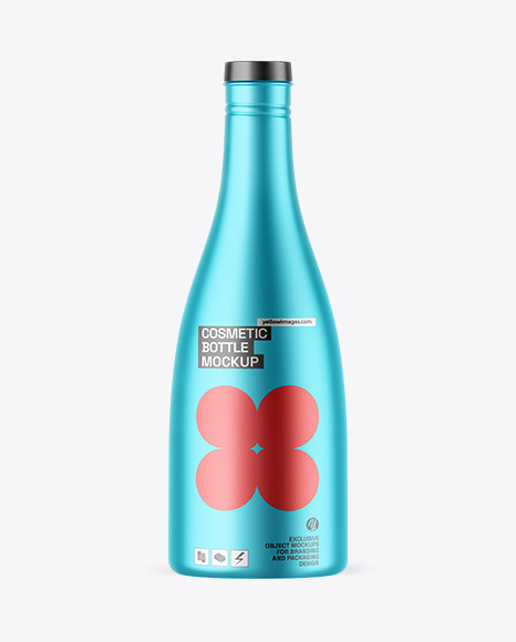 Matte Metallic Bottle Mockup