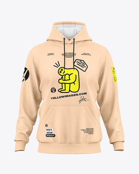 Men&#039;s Hoodie Mockup - Front View