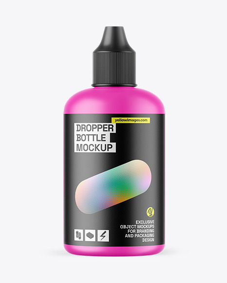 Matte Dropper Bottle Mockup