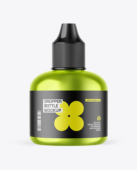 Metallic Dropper Bottle Mockup
